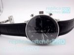 Replica IWC Portugieser Chronograph Watch - SS Black Dial 